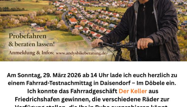 Fahrrad-Testnachmittag in Daisendorf