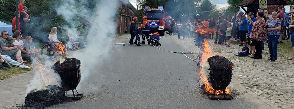 Jugendfeuerwehr Grünow begeistert beim Sommerfest in Ollendorf