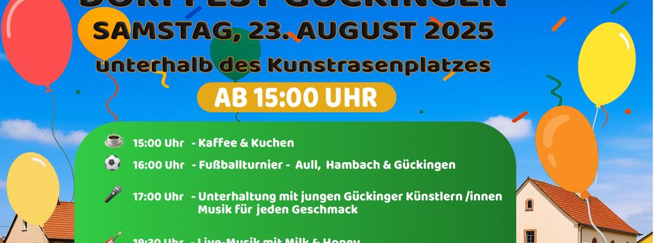 Morgen steigt das Dorffest!