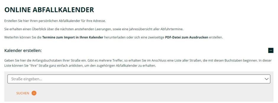 Neuer Online-Abfallkalender für Pirmasens