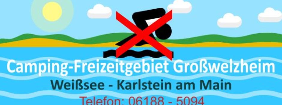 Badeverbot - auch für den Weißsee