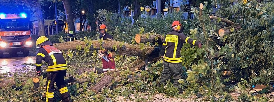 Unwetter in der Nacht: Passanten verletzt, Züge verspätet