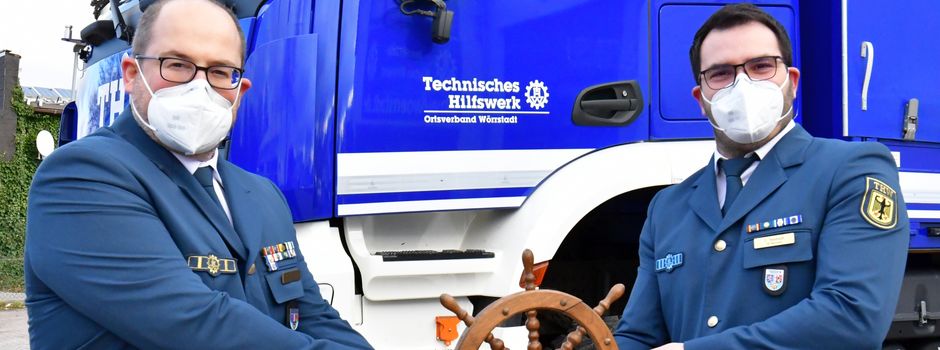 Führungswechsel beim THW in Wörrstadt: Markus Halberstadt übergibt das Steuerrad an Christopher Hiemsch