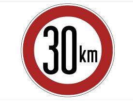 Geschwindigkeitsbeschränkung auf 30 km/h