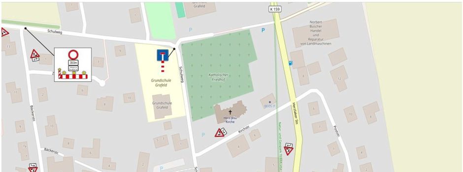 Straßensanierung in Grafeld: Kreuzungsbereich gesperrt