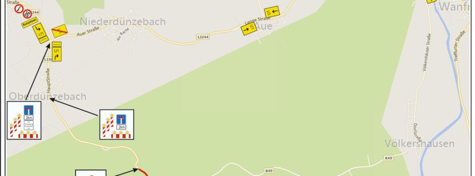 Vollsperrung durch den Schlierbach