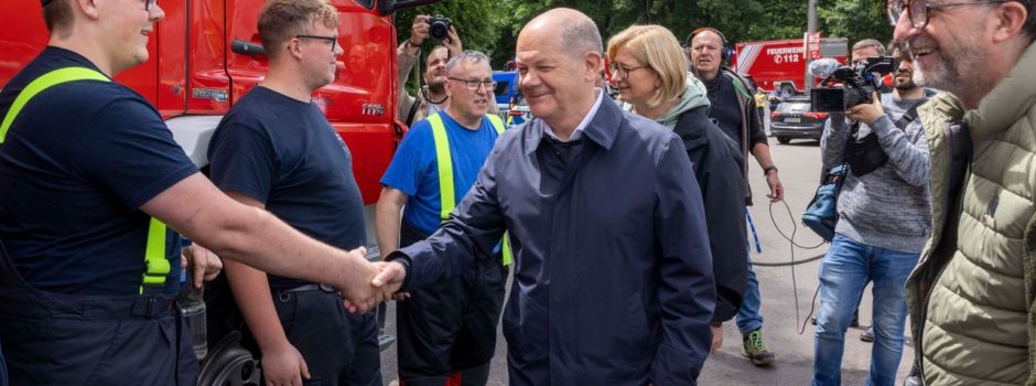 Hochwassernacht im Saarland - Scholz versichert Solidarität