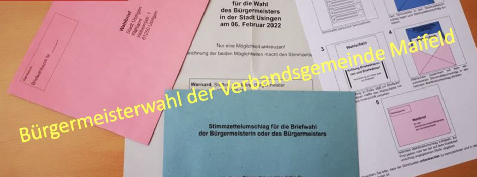 Bürgermeisterwahl           Verbandsgemeinde Maifeld