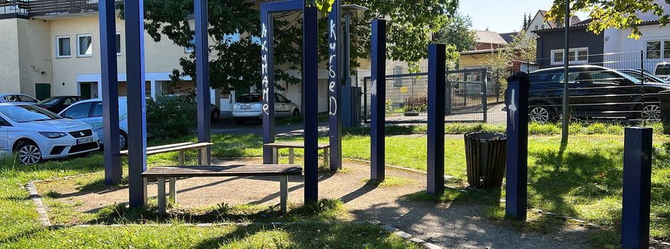 Vandalismus an Stahlbauwerk