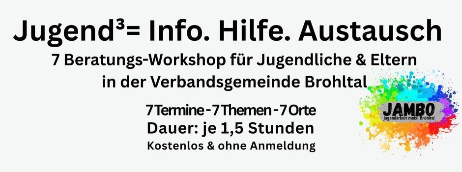 Jugend³ - Beratungs-Workshops für Jugendliche und Eltern