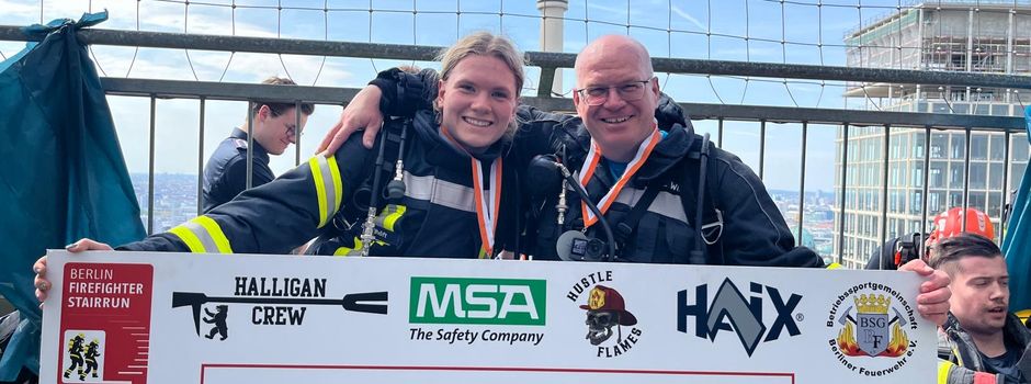 Feuerwehr Pinnow zeigt Einsatz beim Berlin Firefighter Stairrun