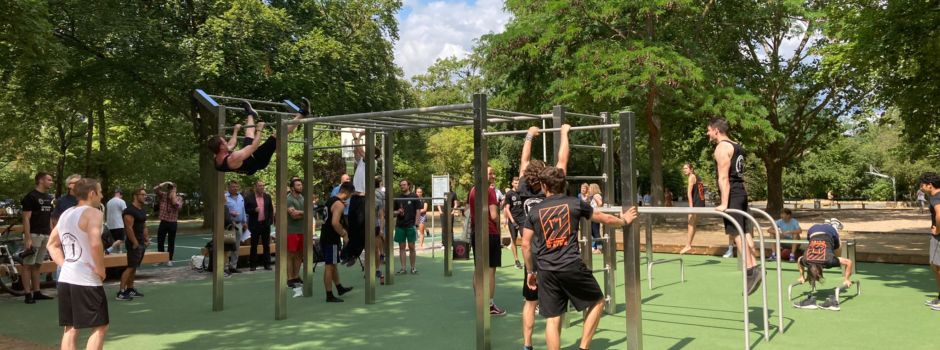 Neue Calisthenics-Anlage im Mainzer Volkspark eingeweiht