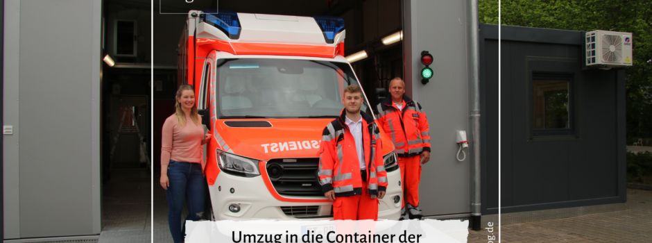 Umzug in die Container der Rettungswache Clarholz