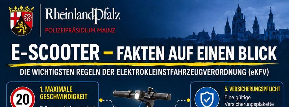 Hinweis zum E-Scooter-Fahren in Wassenach