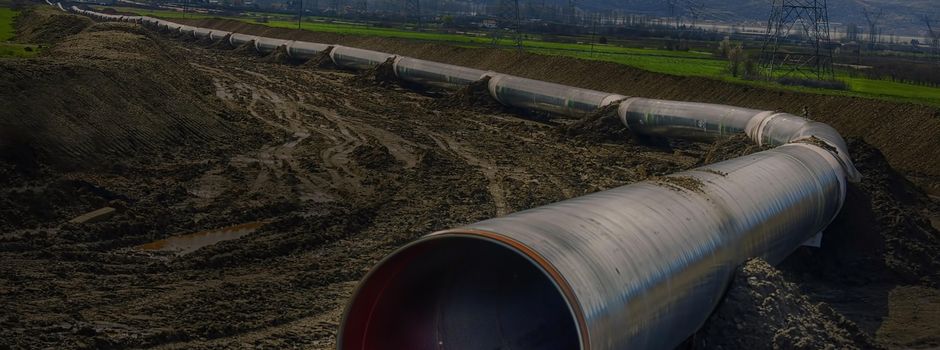 Baustelle Erdgasleitung SEL03: Trocknung der neuen Leitung beginnt