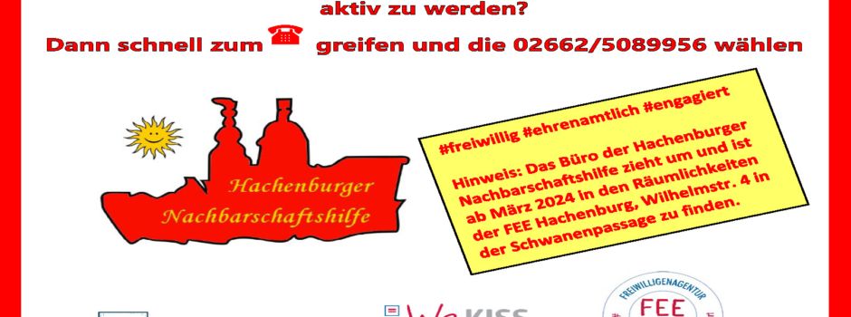Hachenburger Nachbarschaftshilfe ab März 2024 in der FEE Hachenburg erreichbar