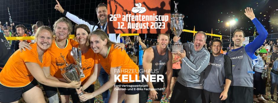 Sieger des Affentenniscups Herzebrock 2023: Die Kuschelbärenbande und das Team Louie!