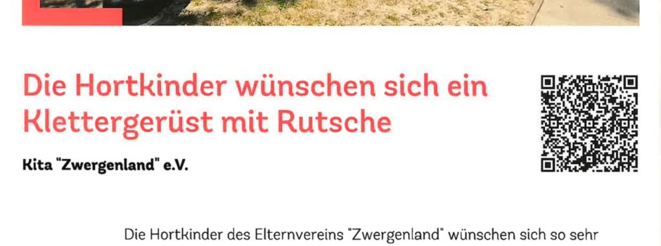 Hortkinder wünschen sich Klettergerüst