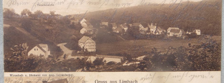 Postkarte von 1914 zurück in Limbach