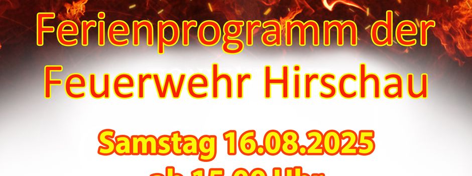 Ferienprogramm am 16. August - Erlebnisnachmittag bei der Feuerwehr
