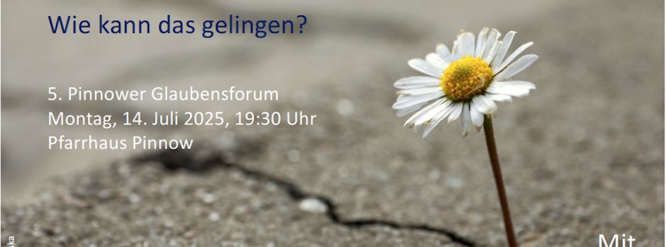 Zuversicht üben – Einladung zum Glaubensforum