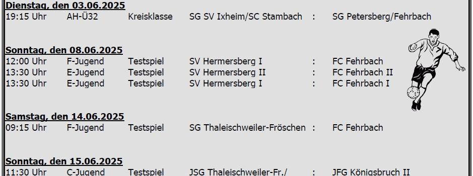 Wochenprogramm beim FCF