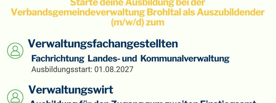 🎓 Starte Deine berufliche Zukunft bei der VGV Brohltal