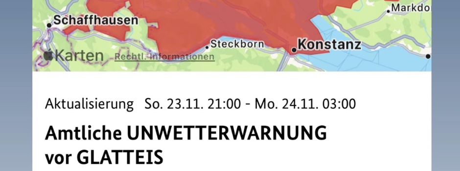 Hinweis unserer Freiw. Feuerwehr: Achtung Warnung vor Glatteis !