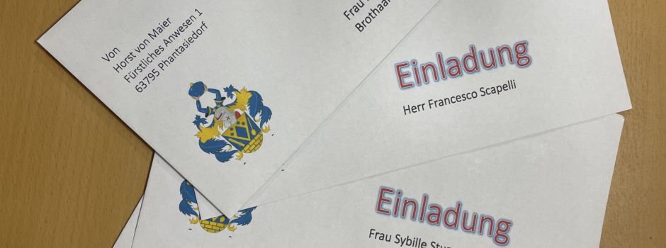 Die Einladungen sind verschickt…