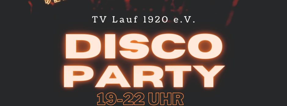 Disco Party am Freitag, 13. Oktober!