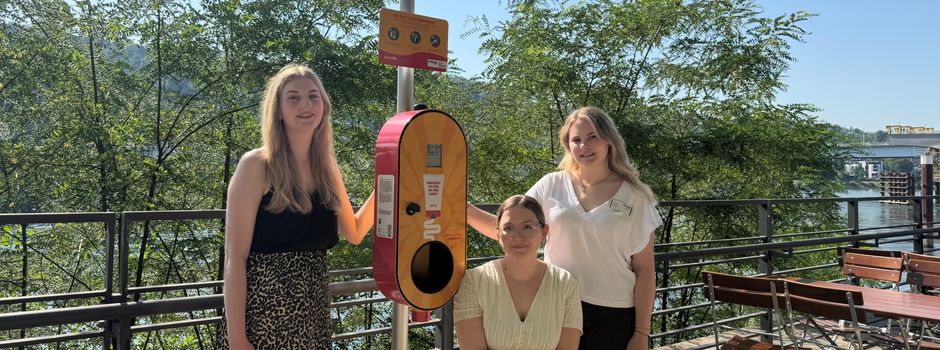 Koblenz stellt kostenlosen Sonnencreme-Spender an Schlossstufen auf