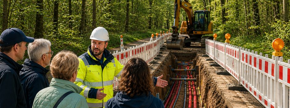 Öffentliche Baustellenbegehung im Fahrendorfer Weg: Stadtwerke laden Interessierte ein
