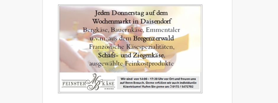 Wochenmarkt Daisendorf