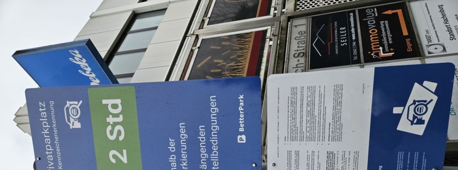 Parken auf privat bewirtschafteten Parkflächen