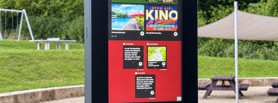 Digitale Informationsstele am Erlebnisfeld in Betrieb genommen