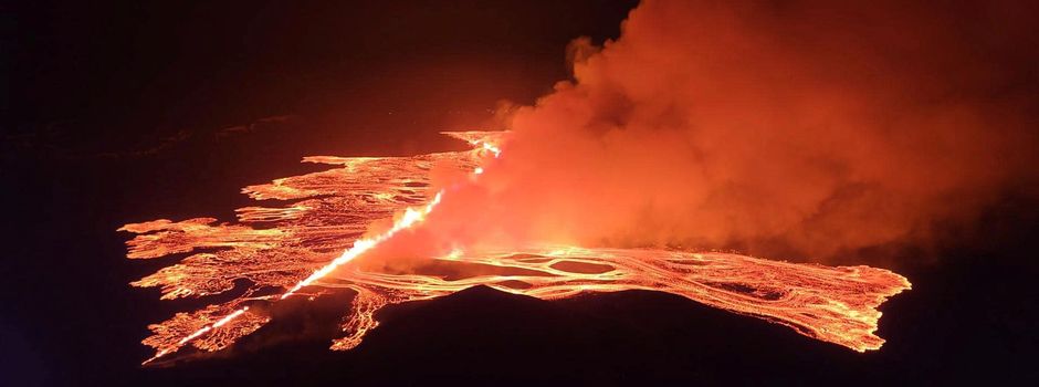 «Die mächtigste Eruption bisher»: Glühende Lava auf Island