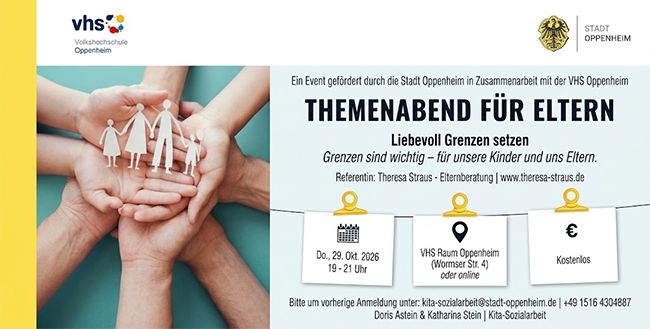 Themenabend in Oppenheim: Liebevoll Grenzen im Erziehungsalltag setzen