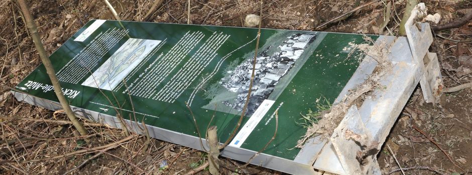 Vandalismus am Fischereilehrpfad