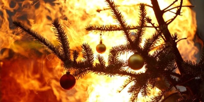 Weihnachtsbaum in Flammen Hillersleben 