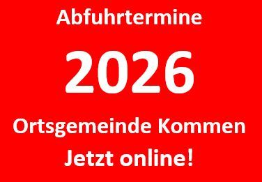 Abfuhrtermine 2026