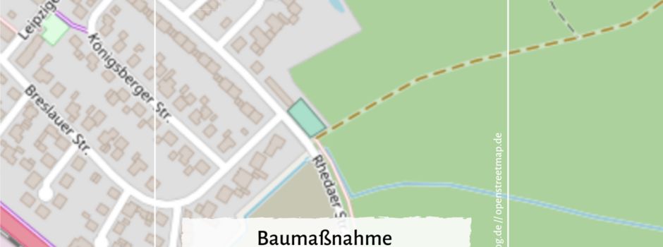 Baumaßnahme: Berliner Straße / Rhedaer Straße