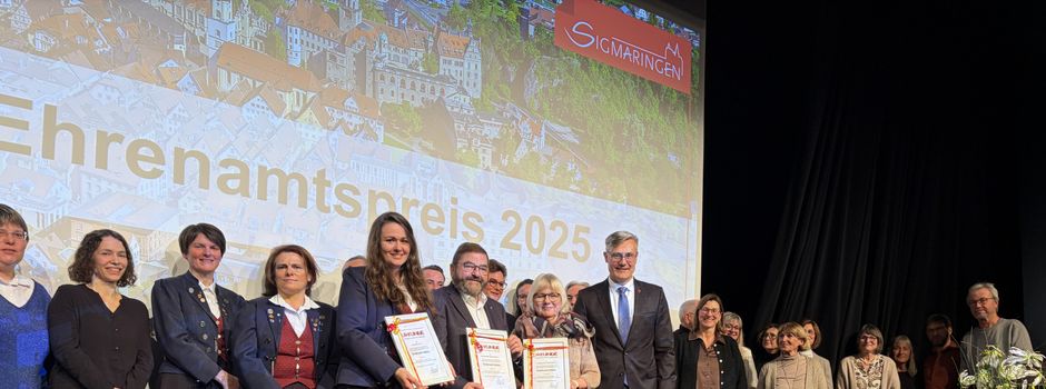 Ehrenamtspreis: Stadt vergibt je 1000 Euro an die Chorgemeinschaft „Wir für Euch“ e.V., den Kneipverein Sigmaringen e.V. sowie die Musikkapelle Laiz e.V. 
