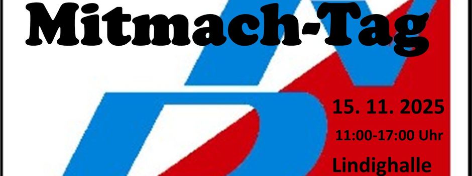 Mitmach-Tag beim TV Dettingen 15.11. in der Lindighalle