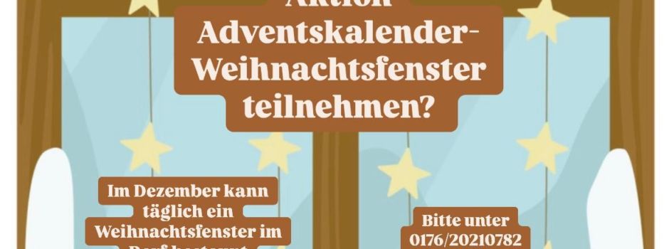 Lust an einem Weihnachtsfenster?