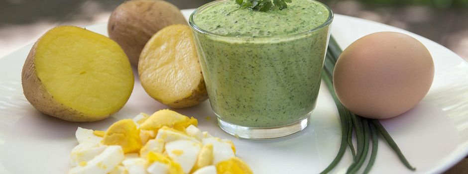 Grüne Soße Essen in Kaichen am Palmsonntag