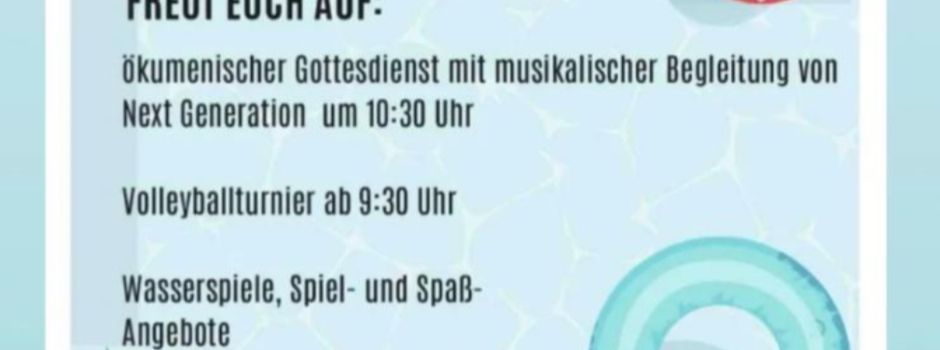 Heute im Freibad: Schwimmbadfest