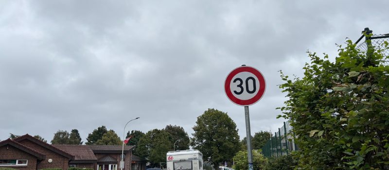 Geänderte Geschwindigkeitsbegrenzung 