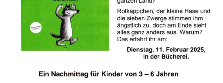 Bilderbuchnachmittag in der Stadtbücherei