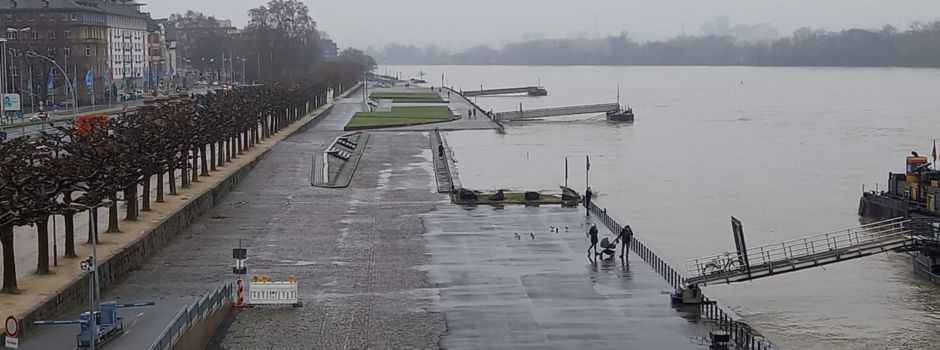 Amtliche Hochwasserwarnung für Mainz und Rheinhessen