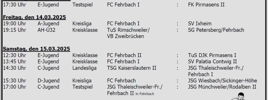 Wochenprogramm beim FCF
